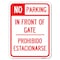 Signmission No Parking No Parking in Front of Gate Prohibido Estacionarse Parking, A-1824-23665 A-1824-23665 - alternate 1